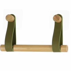 Dérouleur de papier toilette adhésif easy Chic simili cuir Kaki