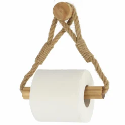Dérouleur de papier toilette adhésif bambou et corde Easy Chic Naturel