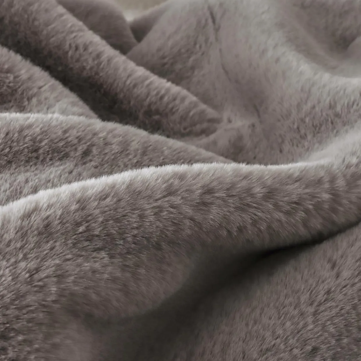 Edredon fausse fourrure (90 x 220 cm) Finn Taupe