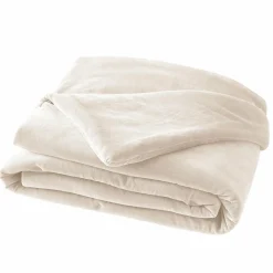 Edredon velours de coton (90 x 200 cm) Victor Beige pampa