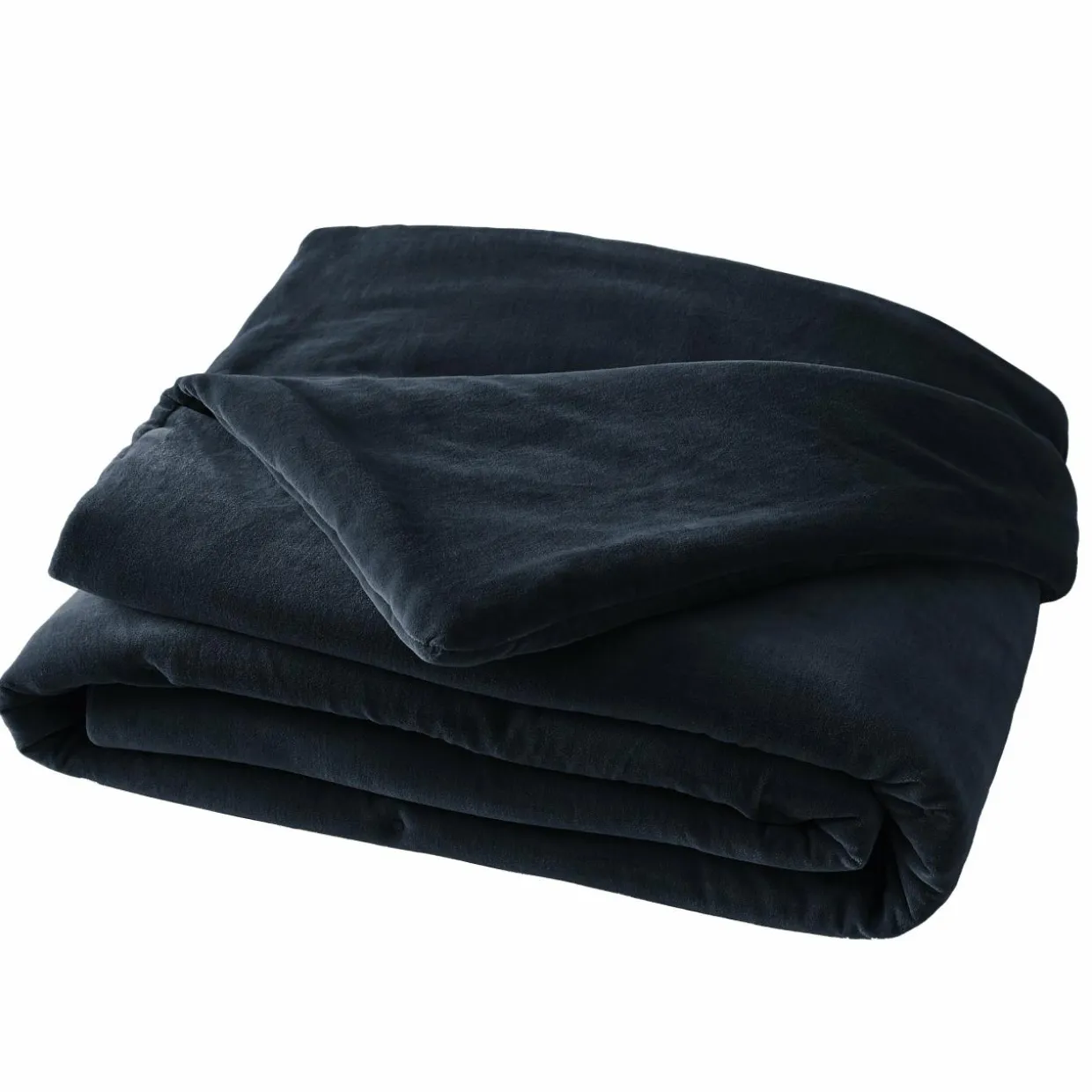 Edredon velours de coton (90 x 200 cm) Victor Bleu nuit