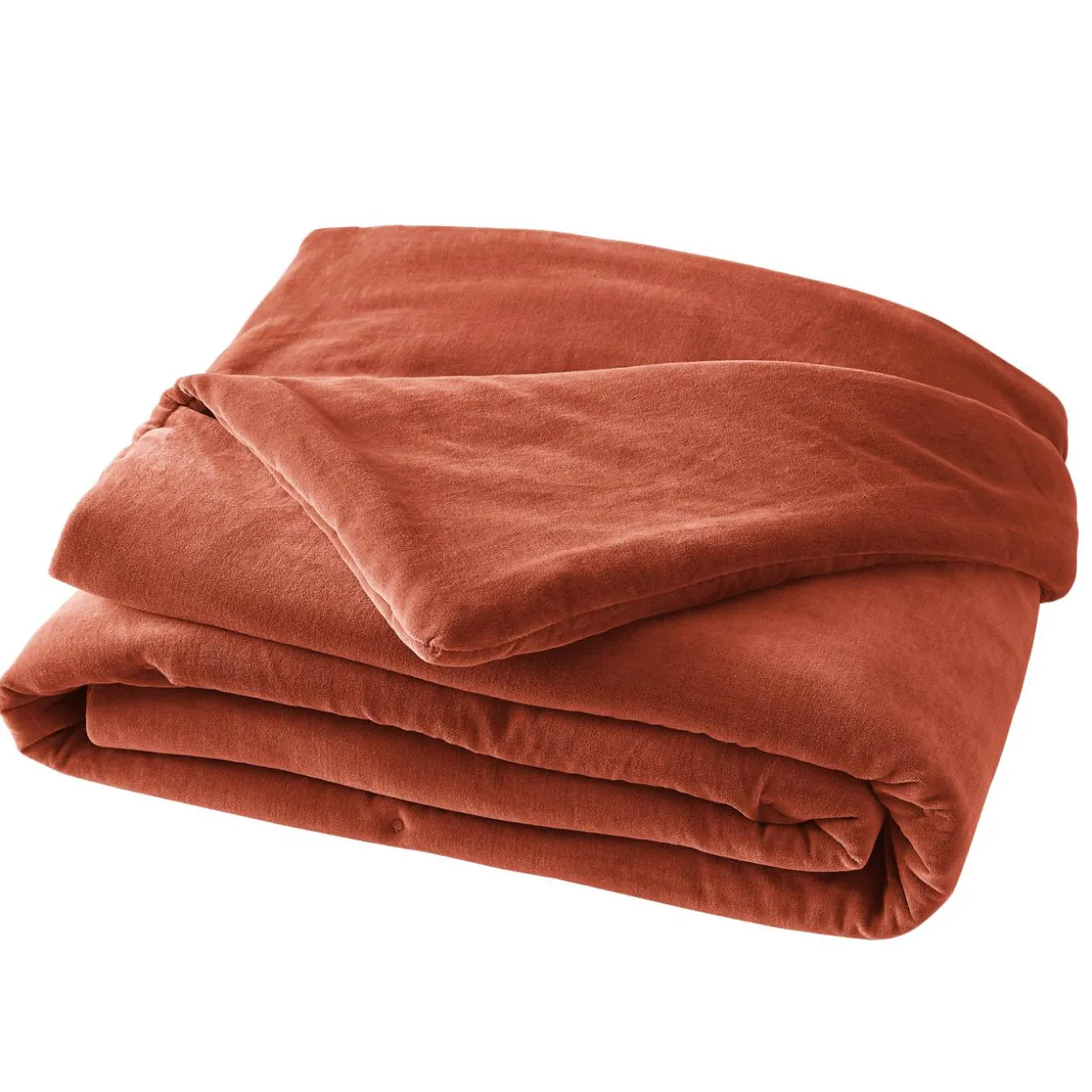 Edredon velours de coton (90 x 200 cm) Victor Terracotta