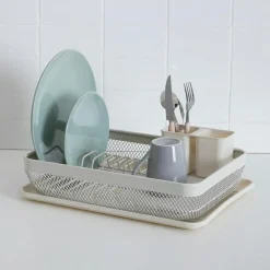 Egouttoir vaisselle en métal (43 x H13 cm) Mayaj Beige
