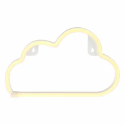 Enseigne lumineuse néon à piles (H18,7 cm) Nuage Blanc