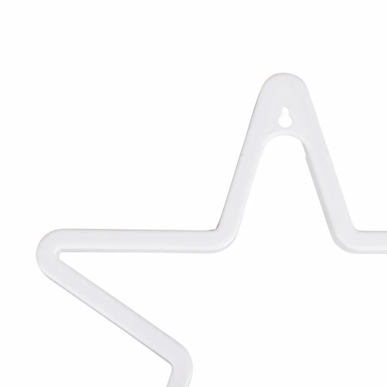 Enseigne lumineuse néon à piles (H26,8 cm) Étoile Jaune