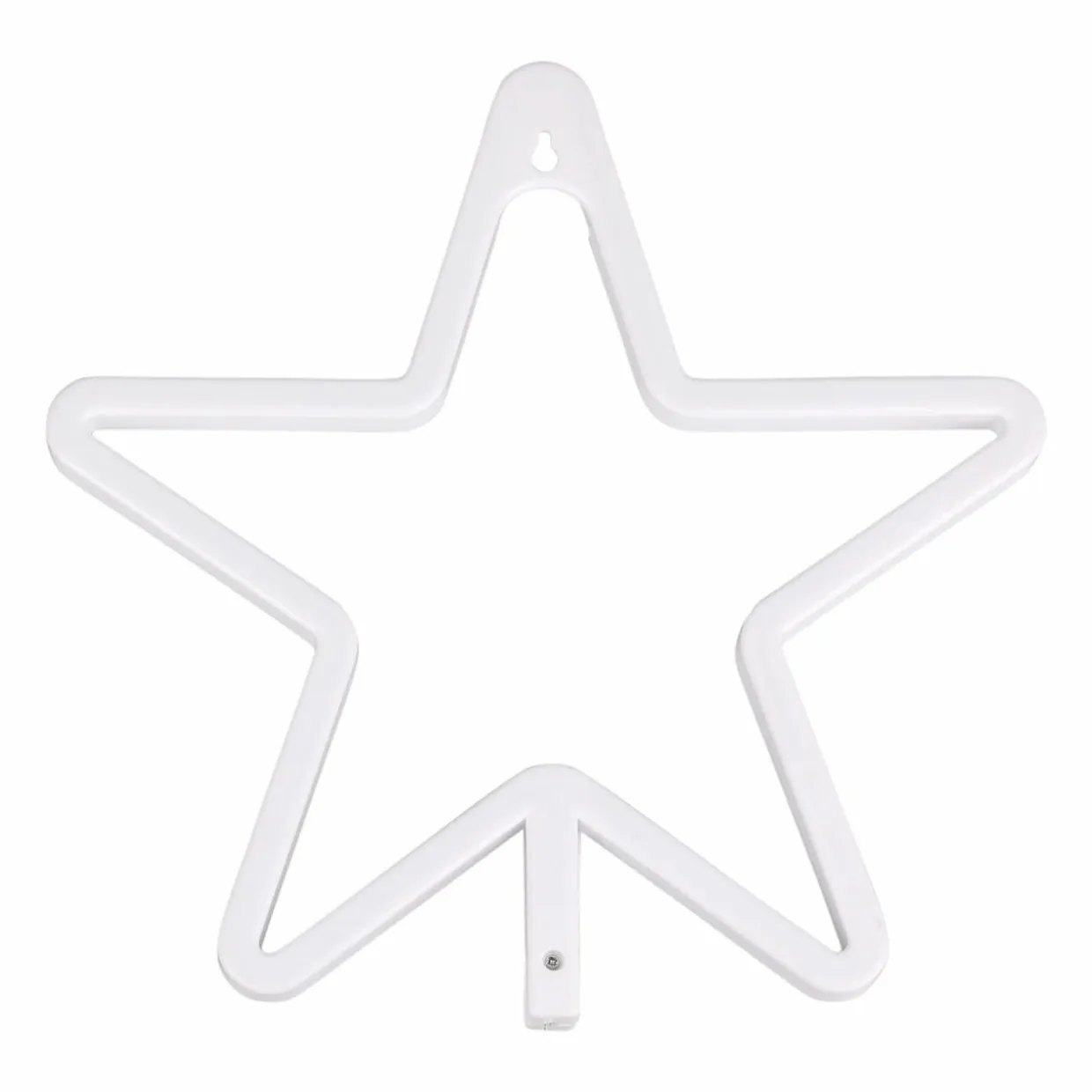 Enseigne lumineuse néon à piles (H26,8 cm) Étoile Jaune