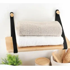 Etagère adhésive bambou (40 x H20 cm) Easy Chic Noir