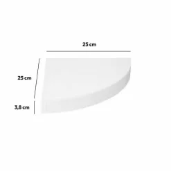 Etagère d'angle en bois (25 cm) Blanc