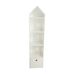 Etagère enfant bois 4 niveaux (H154 cm) Stars Blanc