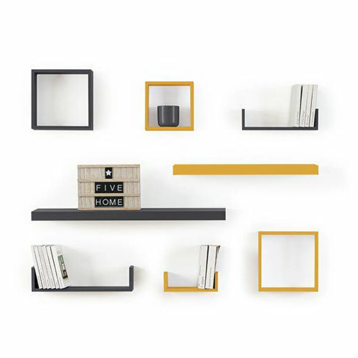 Etagère murale en bois (23,5 cm) Fixy Blanche