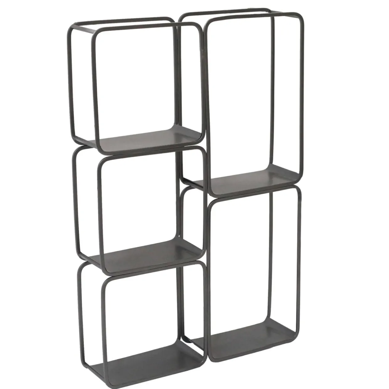 Etagère murale en métal 5 niveaux (H 77cm) Rétro Gris anthracite