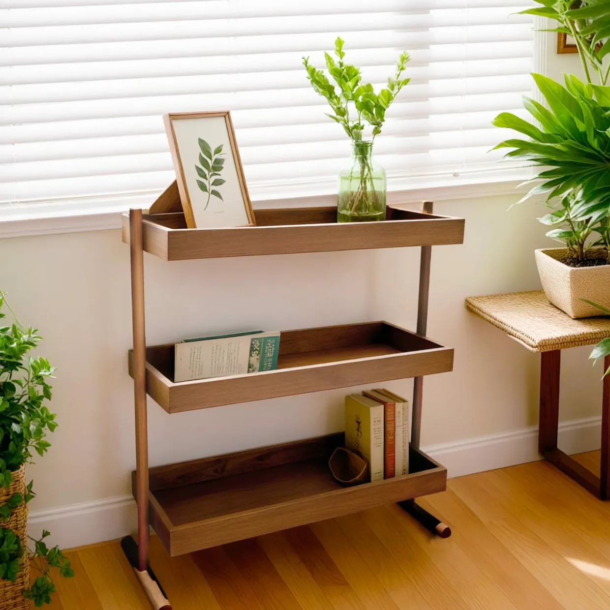 Etagère 3 niveaux bois de sapin (H70 cm) Nordica Naturel