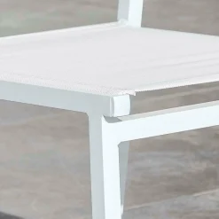 Fauteuil de jardin aluminium empilable Murano Blanc