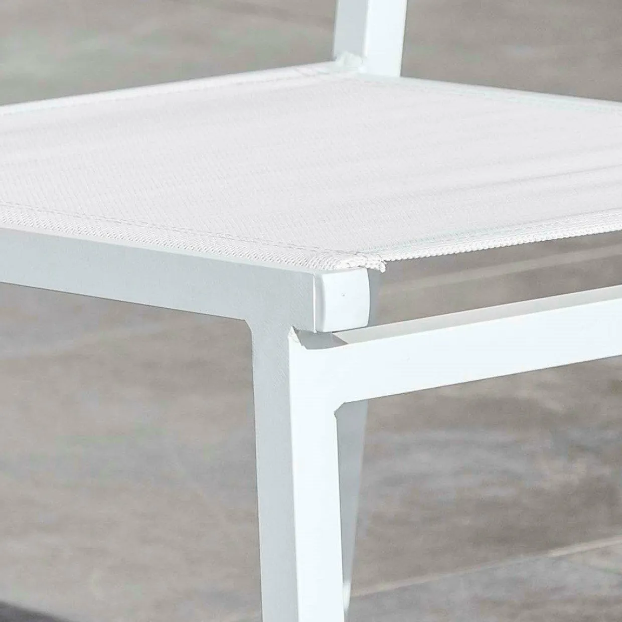 Fauteuil de jardin aluminium empilable Murano Blanc