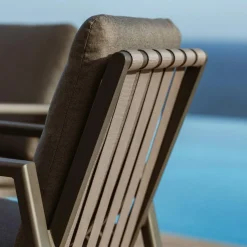 Fauteuil de jardin aluminium Long Beach Gris anthracite