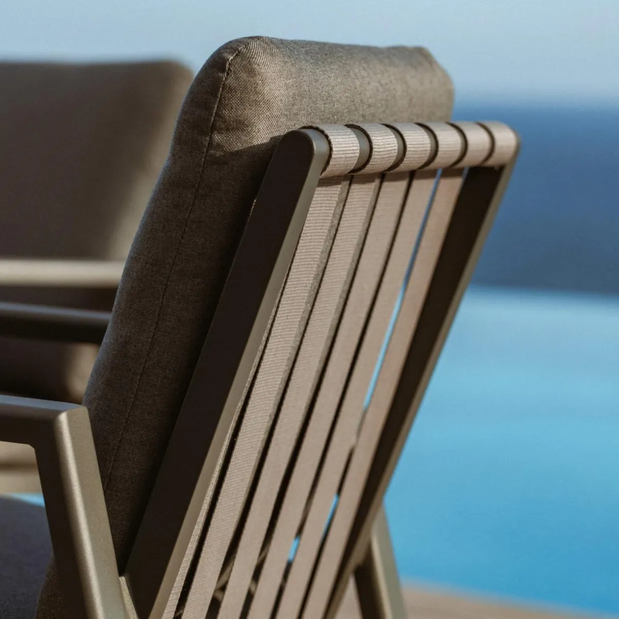 Fauteuil de jardin aluminium Long Beach Gris anthracite