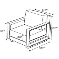 Fauteuil de jardin détente en aluminium Elba Gris anthracite