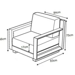 Fauteuil de jardin détente en aluminium Elba Blanc et taupe