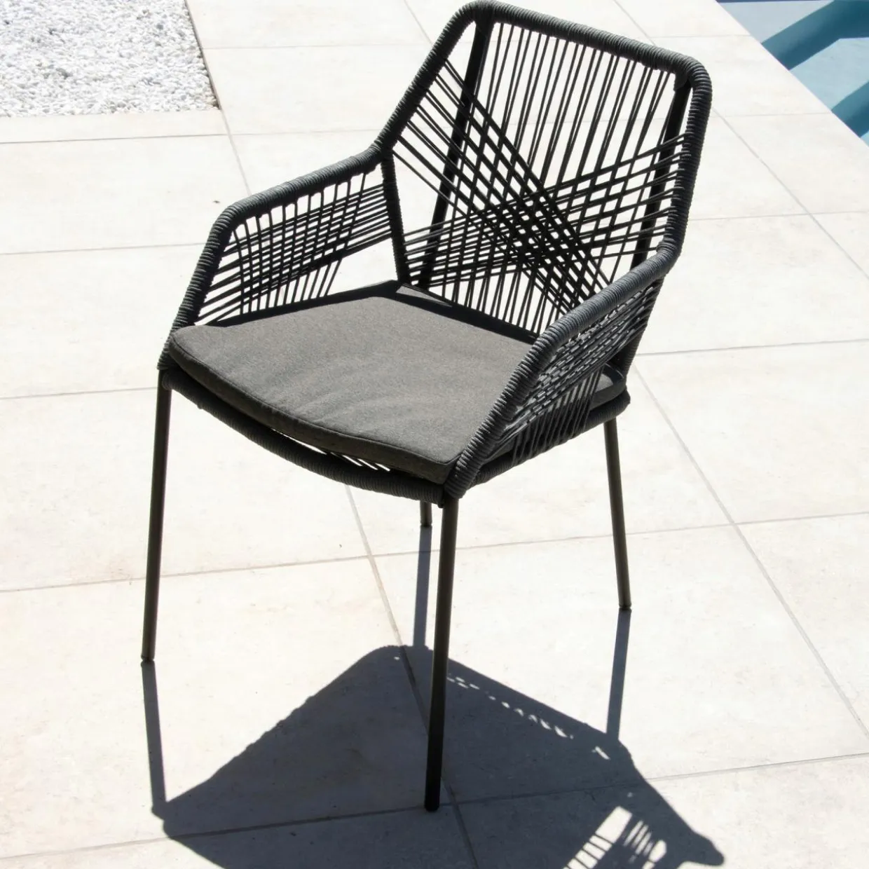 Fauteuil de jardin empilable Seville - Gris