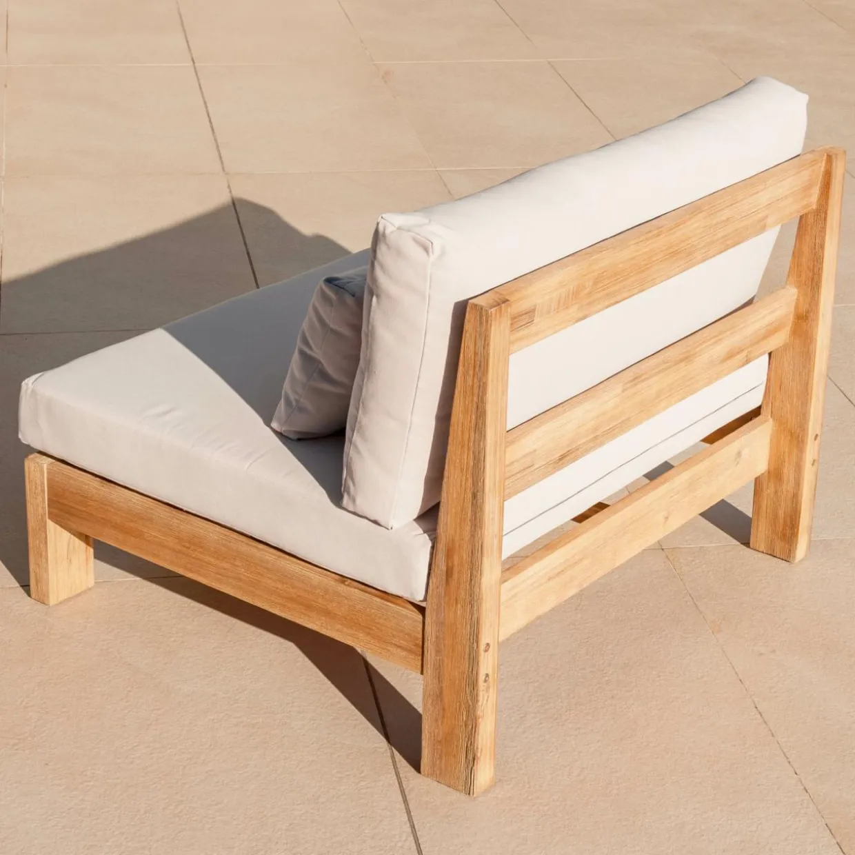Fauteuil de jardin en bois d'acacia Bornéo Sable
