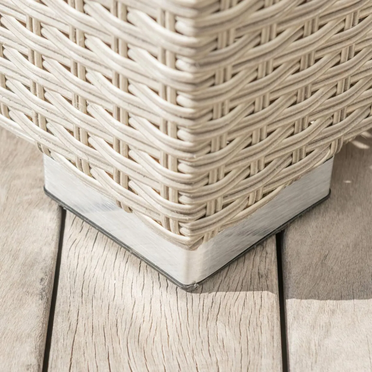 Fauteuil de jardin en résine tressée Palma Gris