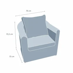 Fauteuil de jardin en résine tressée Calvi Gris et taupe