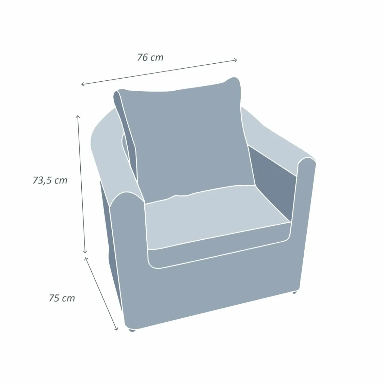 Fauteuil de jardin en résine tressée Calvi Gris et taupe
