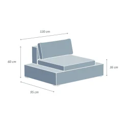 Fauteuil de jardin en résine tressée Palma Blanc et beige