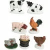 Figurines animaux de la ferme pour village