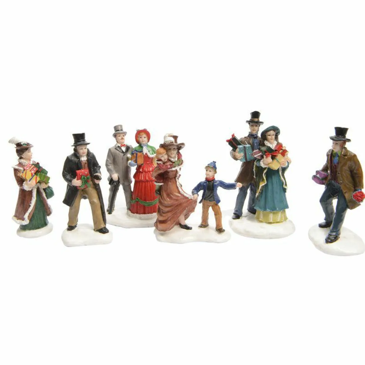 Figurines avec cadeaux pour village