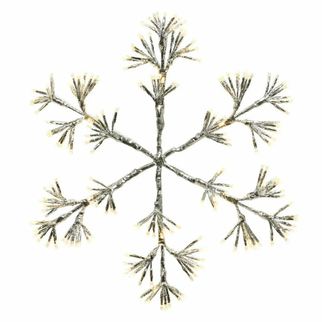 Flocon de Noël lumineux 192 LED (H48 cm) Flash Blanc chaud