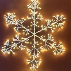 Flocon de Noël lumineux 336 LED (H78 cm) Flash Blanc chaud