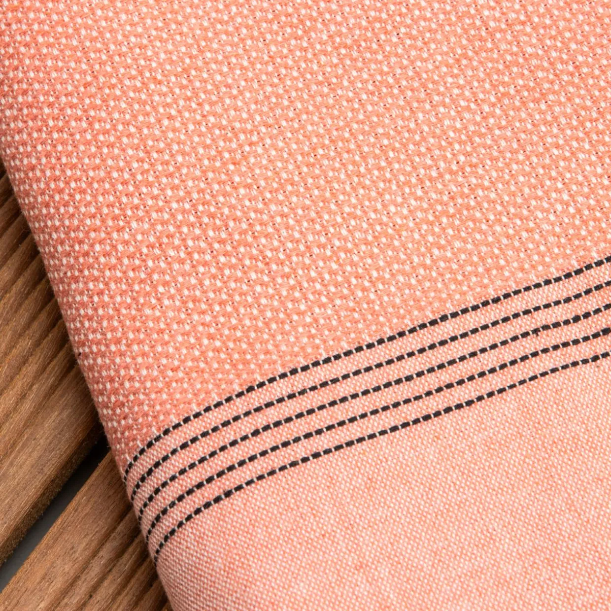 Fouta coton recyclé (100 x 200 cm) Beach Corail