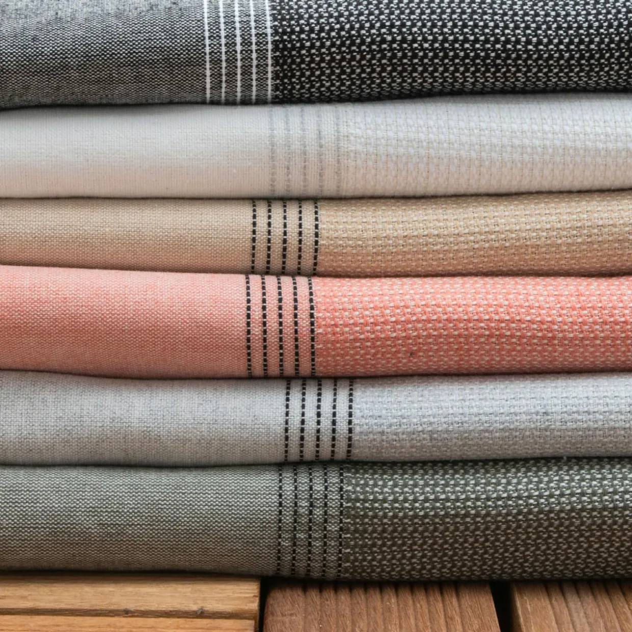 Fouta coton recyclé (100 x 200 cm) Beach Noire