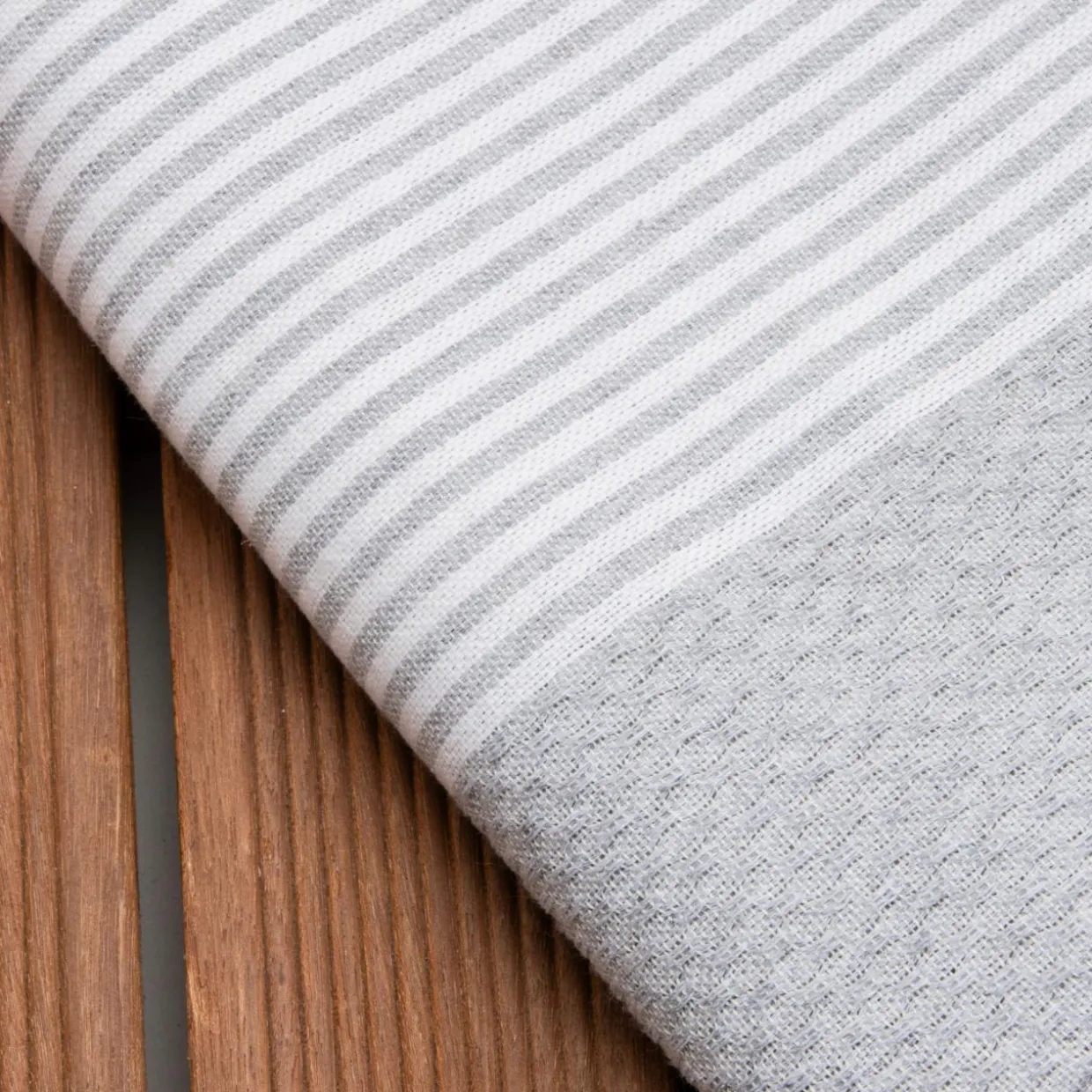 Fouta coton recyclé (100 x 200 cm) Océane Grise