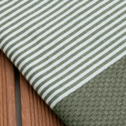 Fouta coton recyclé (100 x 200 cm) Océane Vert kaki