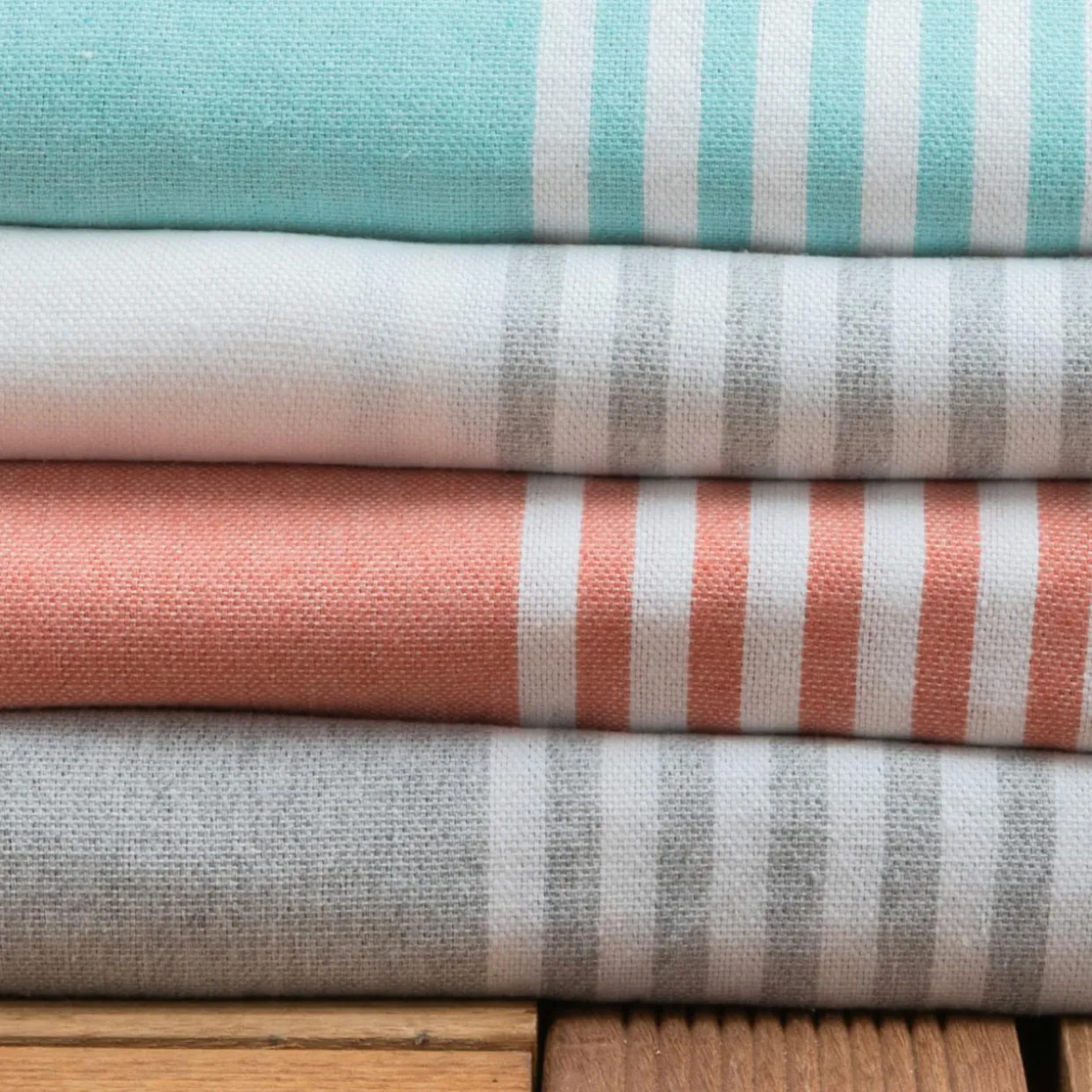 Fouta coton recyclé (200 x 200 cm) Summer Bleu turquoise