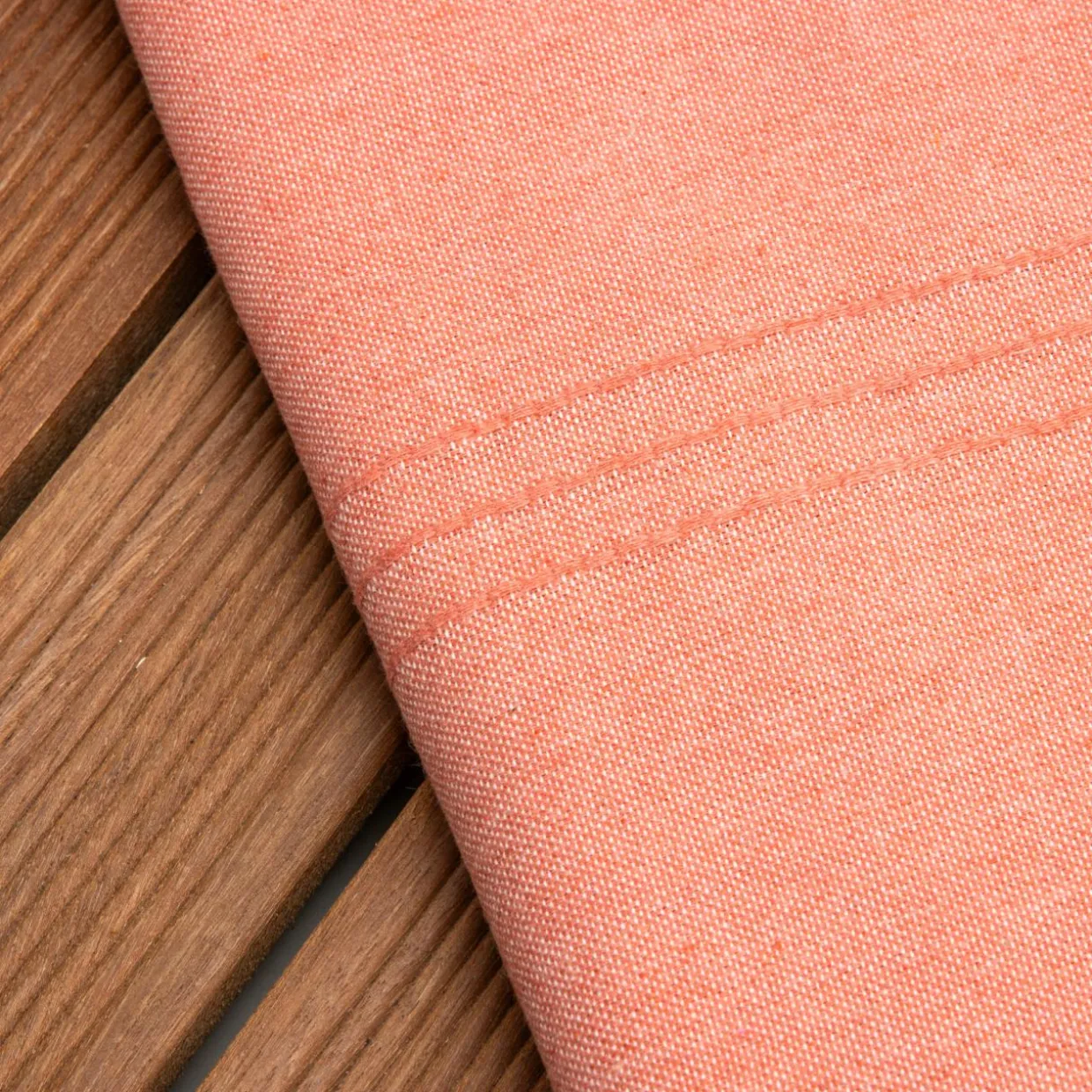 Fouta coton recyclé (100 x 200 cm) Sunshine Corail