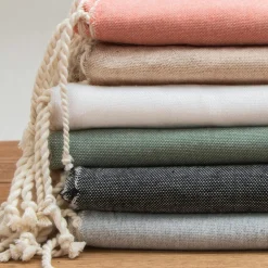 Fouta coton recyclé (100 x 200 cm) Sunshine Vert kaki
