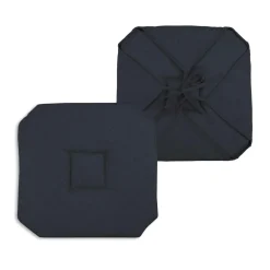 Galette de chaise carrée à rabats (40 x 40 cm) Béa Noir Charbon