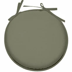 Galette de chaise ronde (40 cm) Nelson Vert sauge