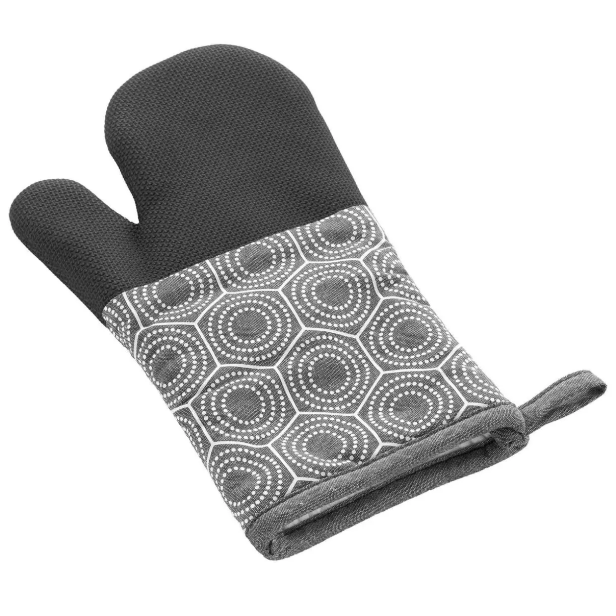Gant de cuisine ambidextre coton (30x18 cm) Alveis Gris anthracite