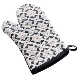 Gant de cuisine ambidextre en coton (30 x 18 cm) Solaris Noir