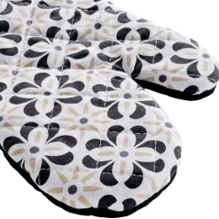 Gant de cuisine ambidextre en coton (30 x 18 cm) Solaris Noir