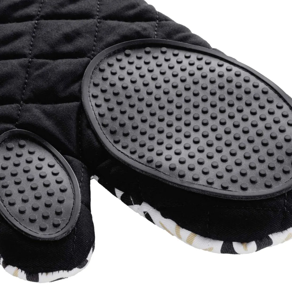 Gant de cuisine ambidextre en coton (30 x 18 cm) Solaris Noir