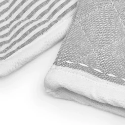 Gant et manique coton tissé Iliade Blanc