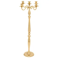 Grand Chandelier en métal (H100 cm) Noël festif Doré