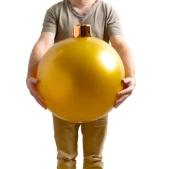 Grande boule de Noël gonflable (D45 cm) Or