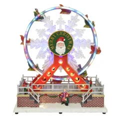 Grande roue lumineuse et musicale Merry Christmas