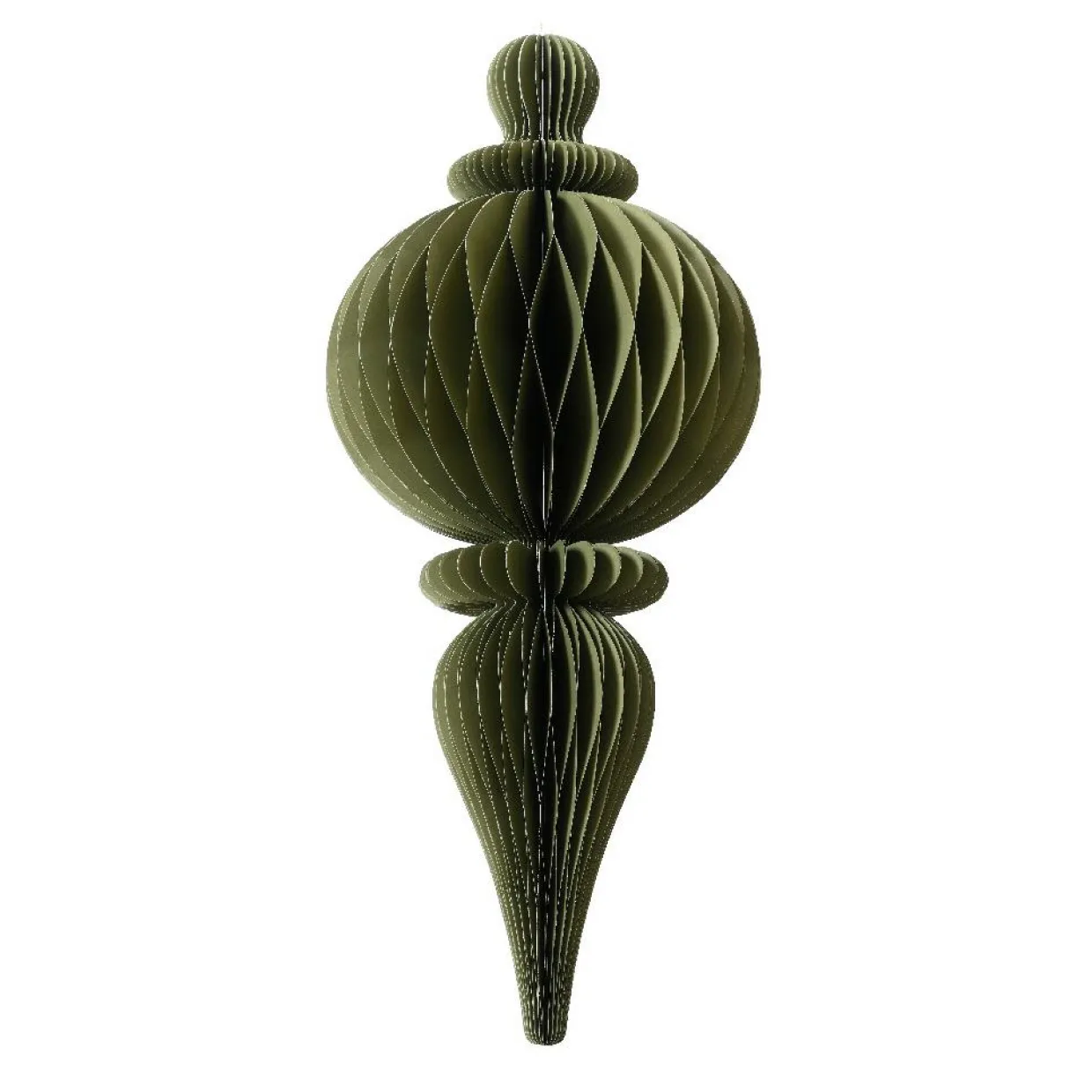 Grande Suspension de Noël en papier (H80 cm) fermeture Magnétique Vert romarin